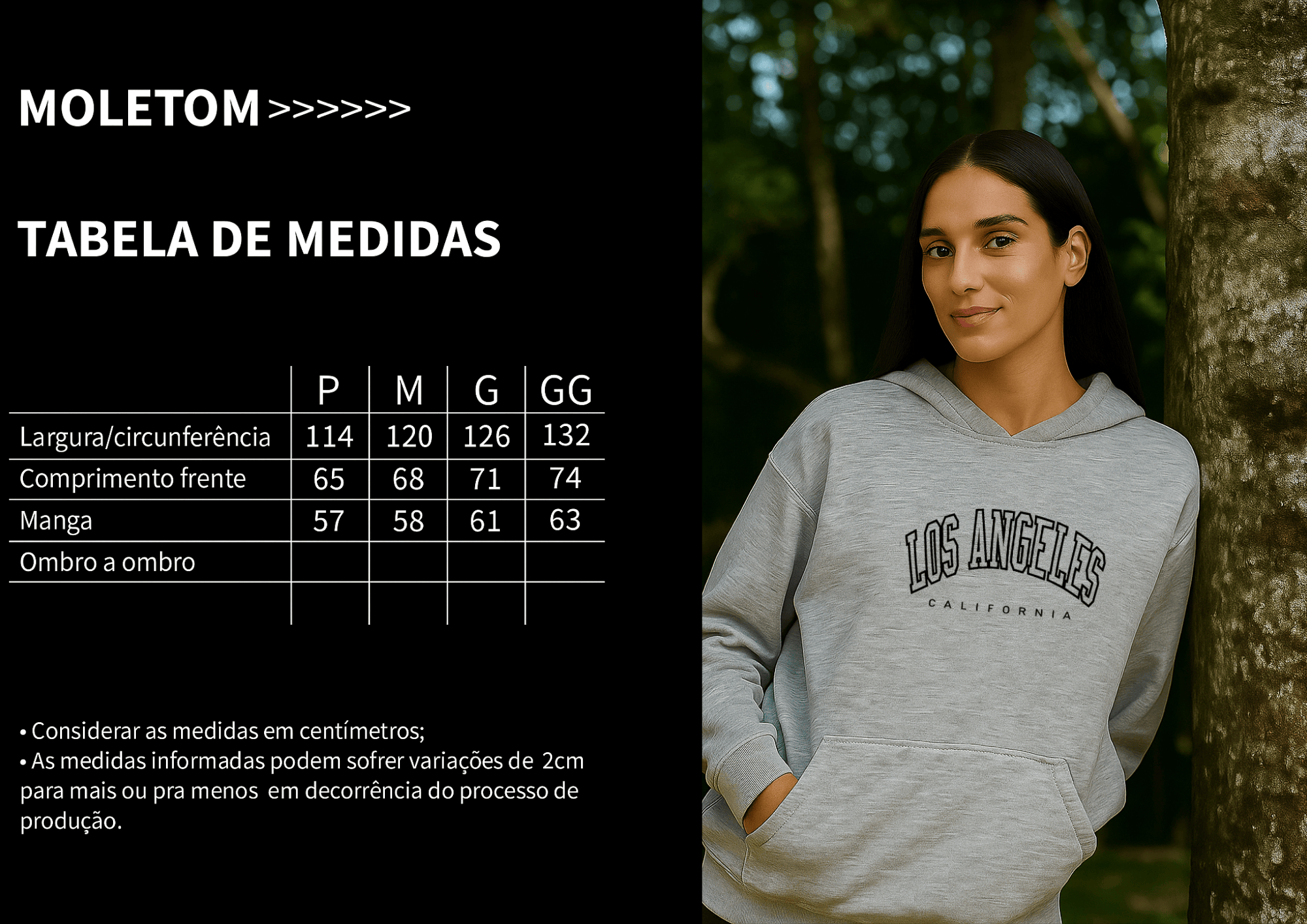 Moletom Feminino Canguru - Los Angeles California