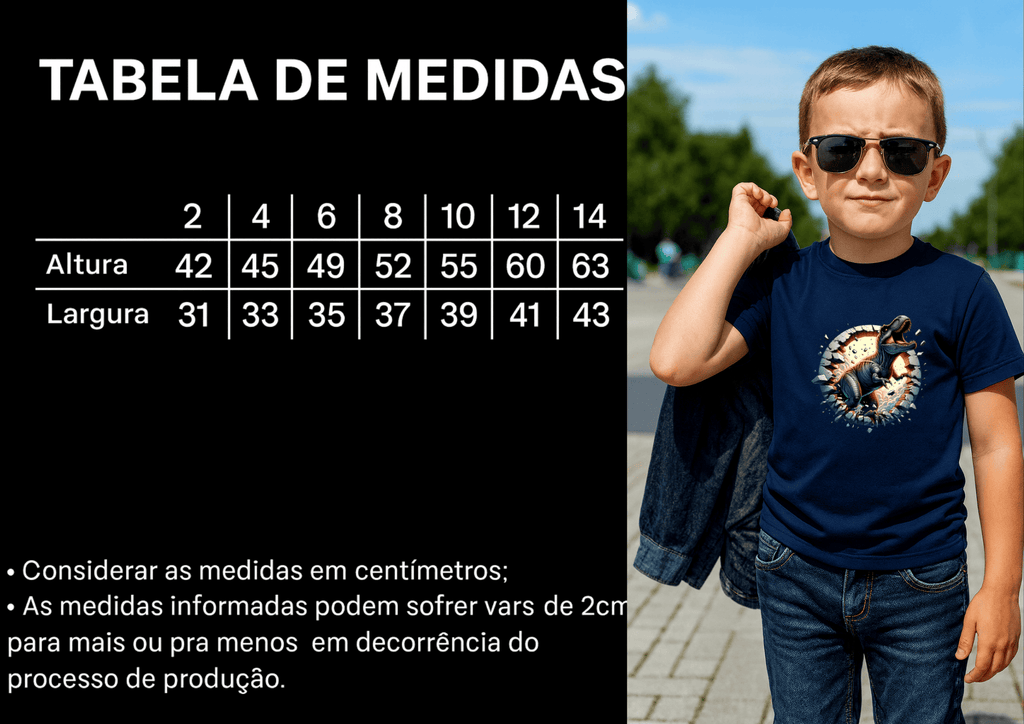 Camiseta Infantil Masculina - Dino Breakout