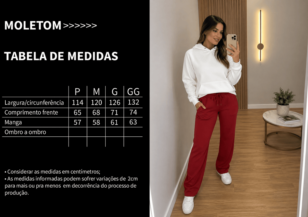 Moletom Feminino - Liso Canguru