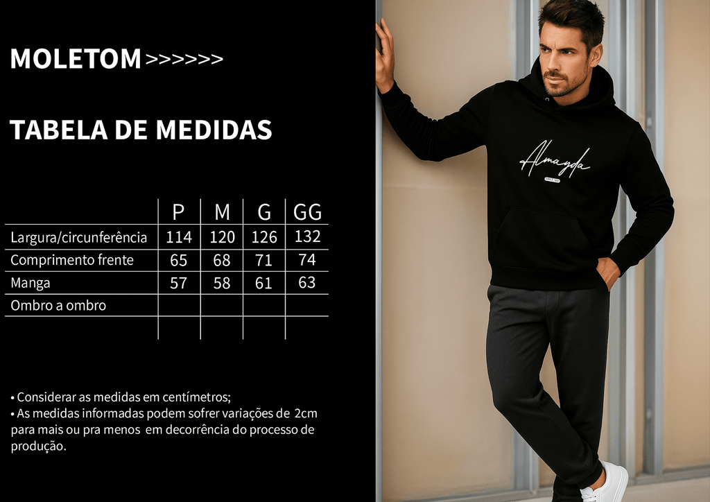Moletom Masculino Canguru - Almayda Since 1991