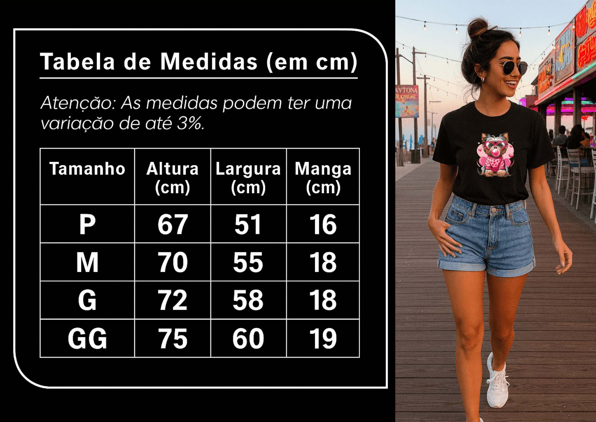 Camiseta Premium Feminina | Puppy Pop Girl