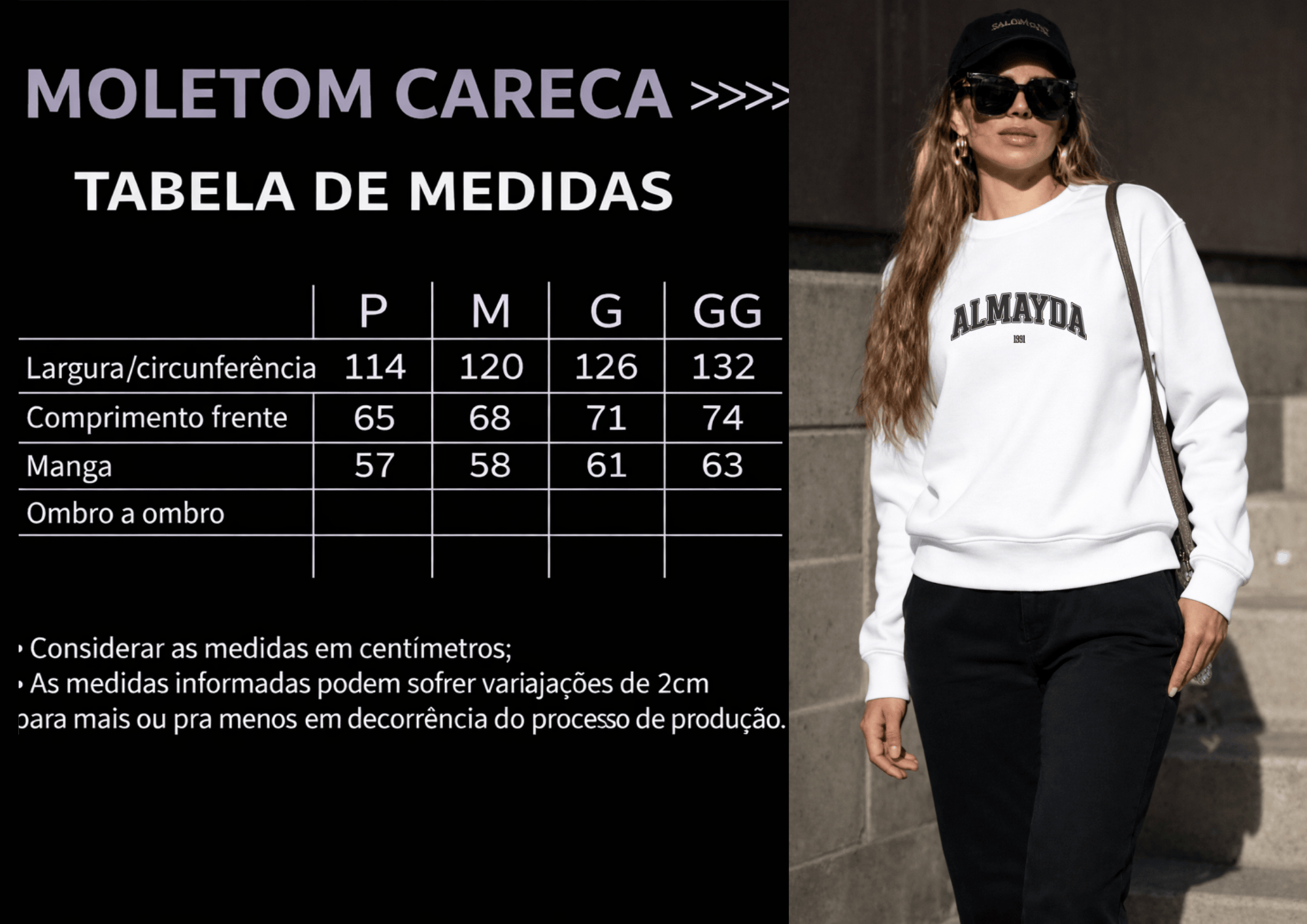 Moletom Feminino Careca - Almayda 1991