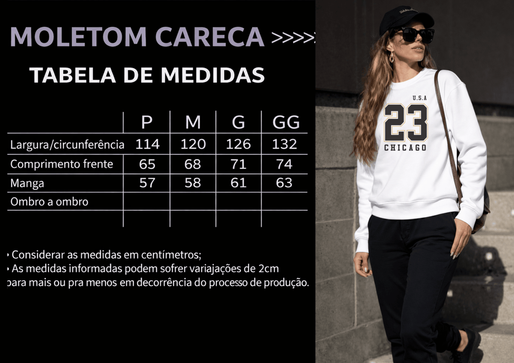 Moletom Feminino Careca - U.S.A 23