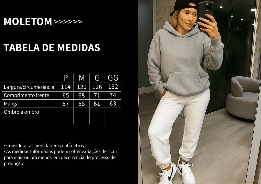 Moletom Feminino - Liso Canguru