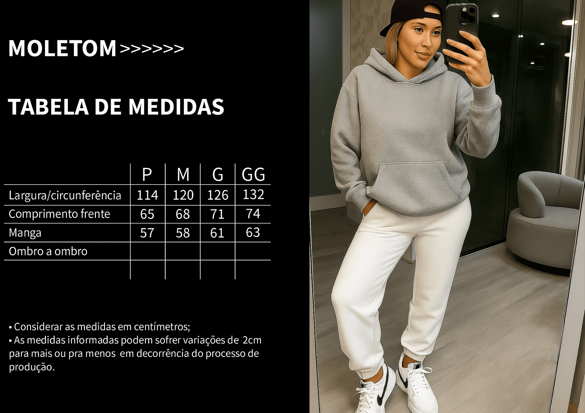 Moletom Feminino - Liso Canguru