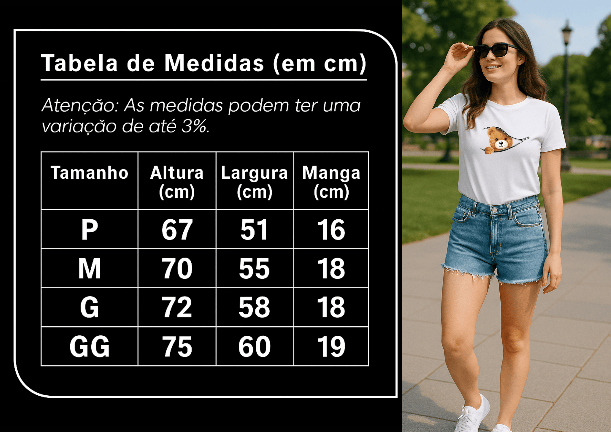 Camiseta Premium Feminina | Sweet Bear