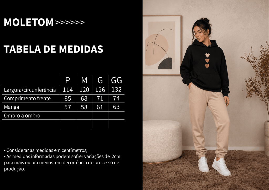 Moletom Canguru Feminino - Almayda Golden Love Line
