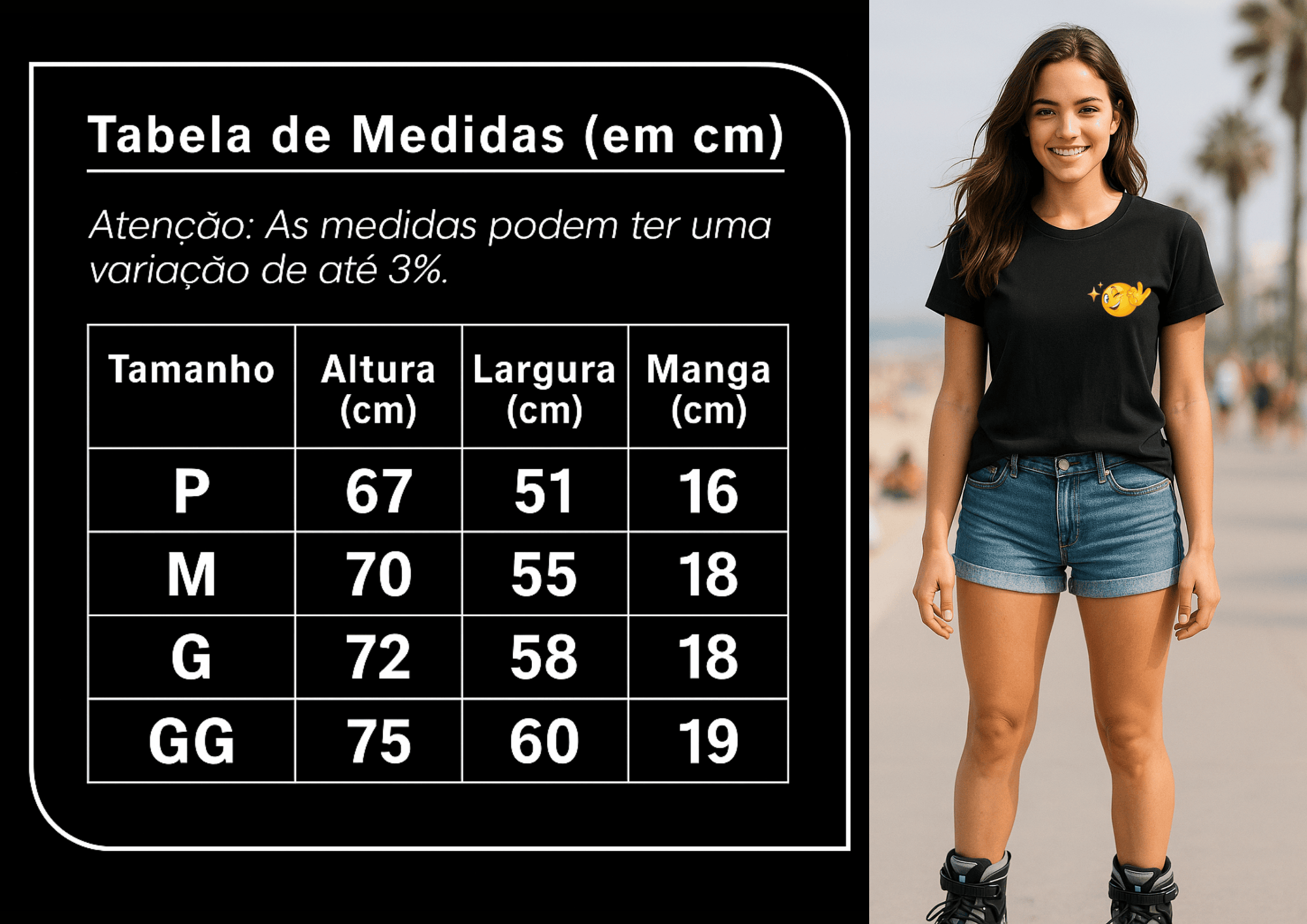 Camiseta Feminina | Estampa - Emoji Divertido