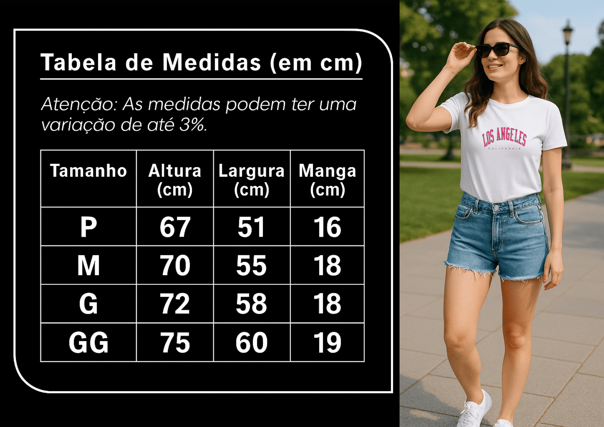 Camiseta Feminina | Estampa - Los Angeles