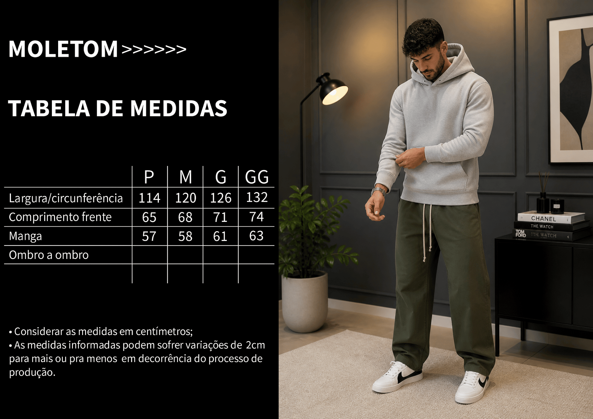 Moletom Masculino Canguru - Liso