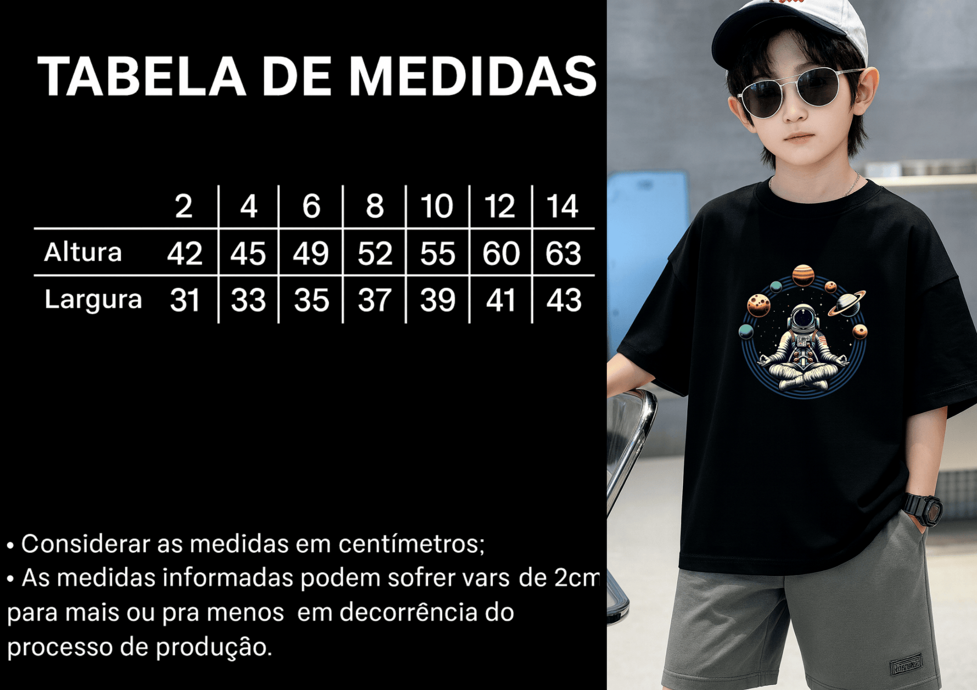 Camiseta Infantil Masculina - Space