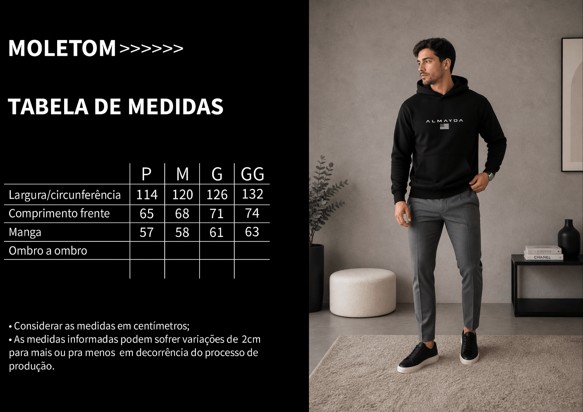 Moletom Canguru Masculino - Almayda Signature Flag