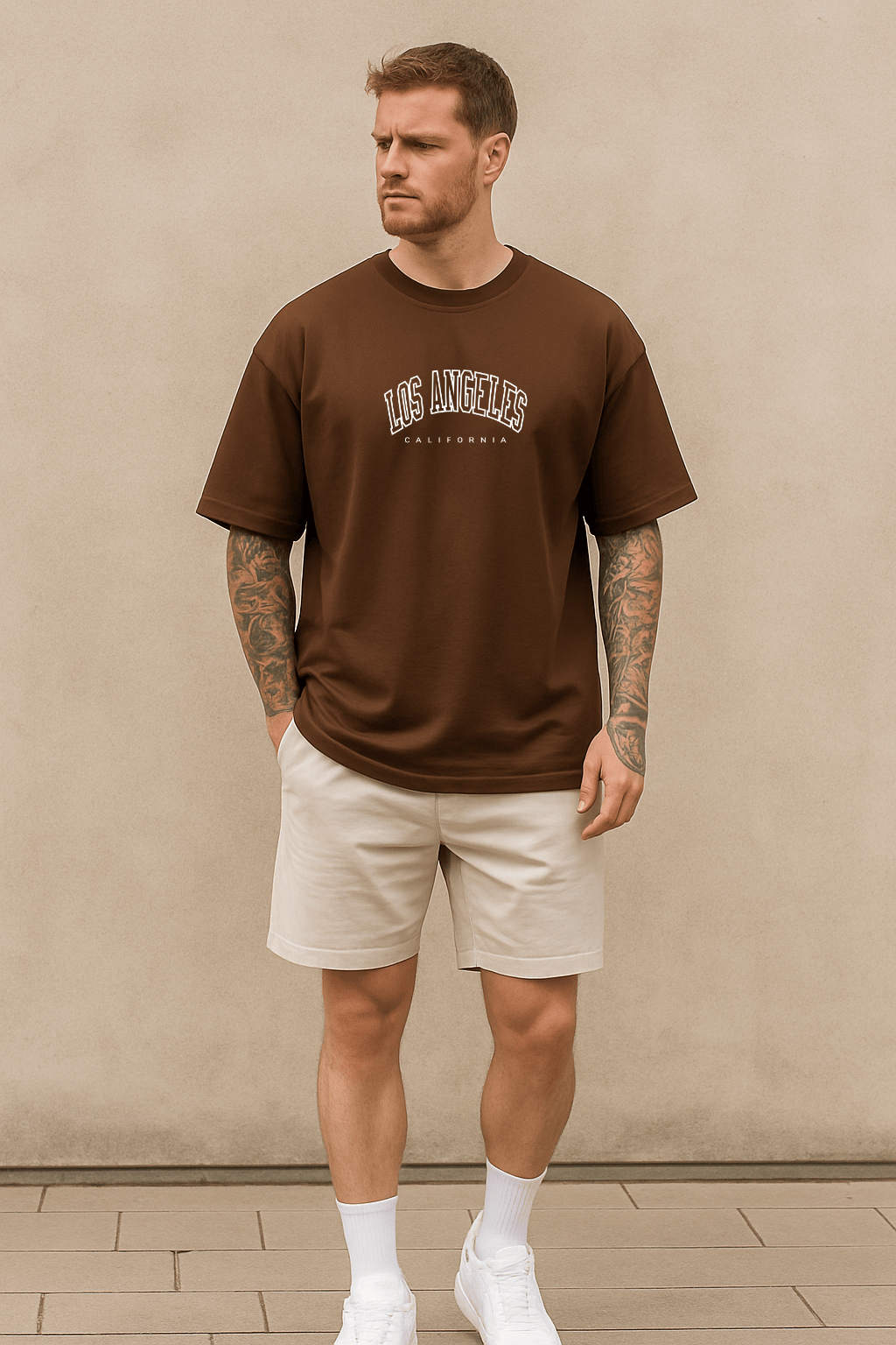 Camiseta Oversized Masculina | Estampa - Los Angeles California