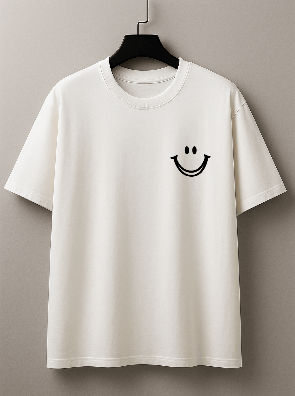 Camiseta Feminina Premium Manga Curta Tradicional  - Sorrisinho Minimalista