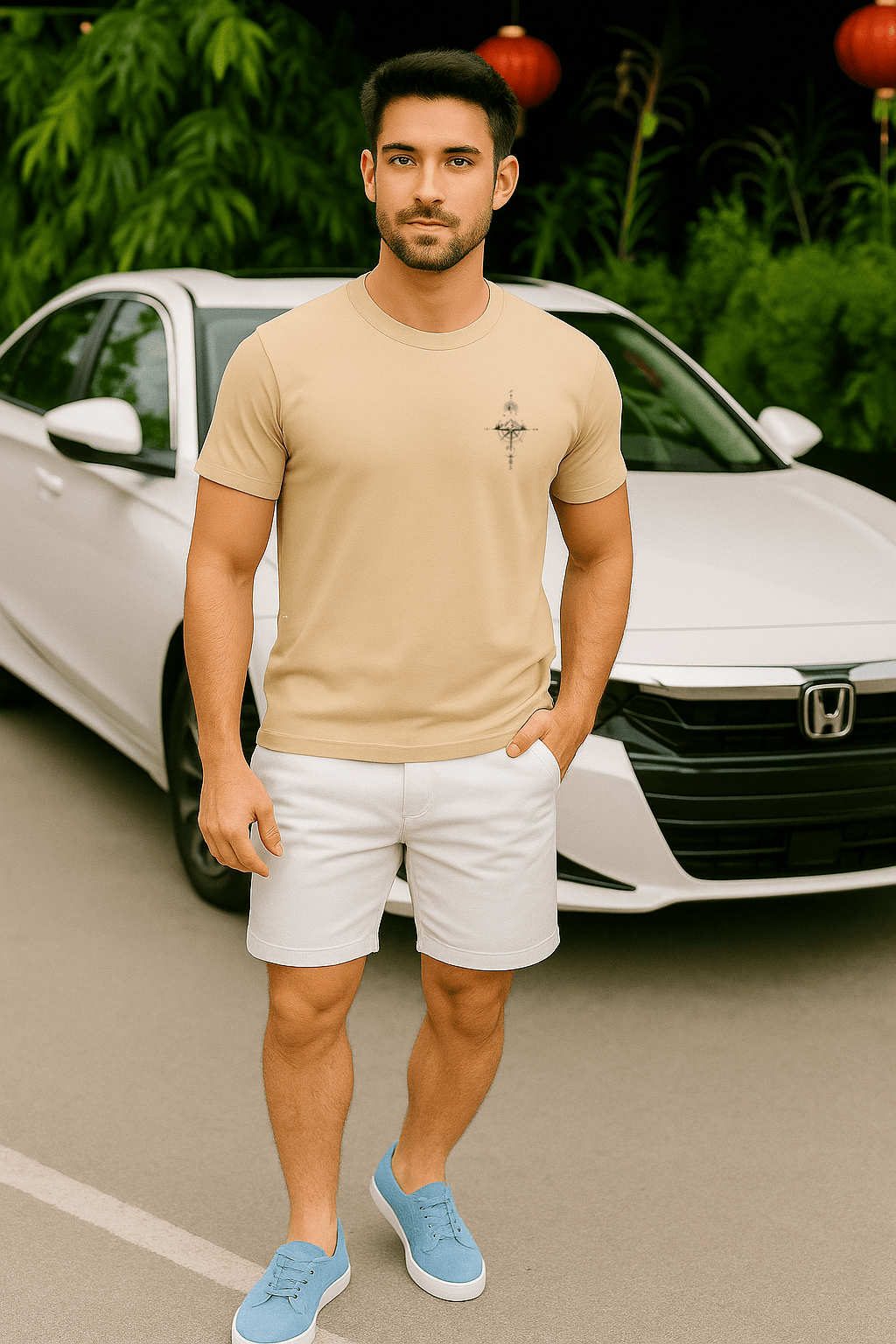 Camiseta Masculina Premium - Rosa dos Ventos Minimalista