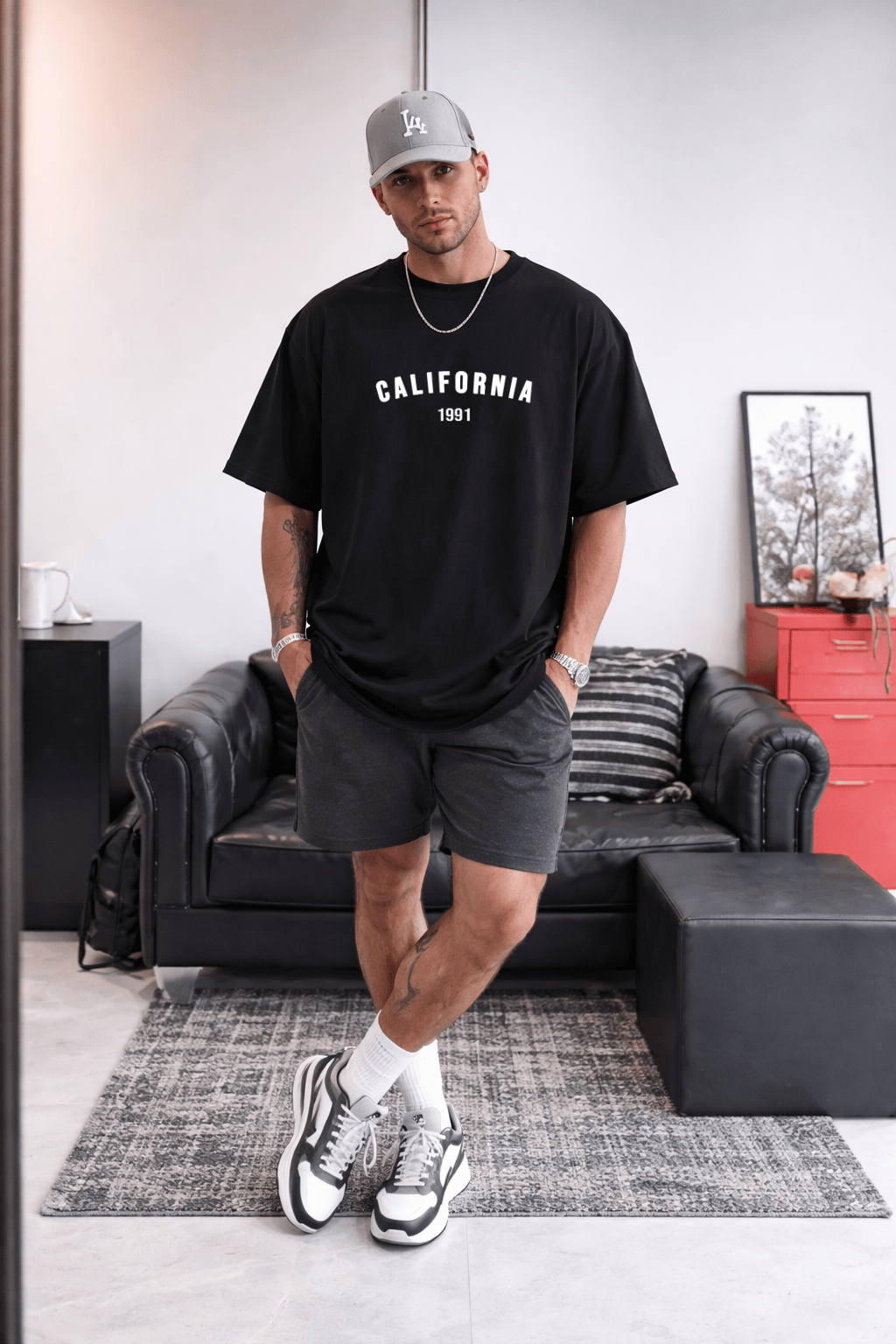 Camiseta Oversized Masculina | Estampa - California 1991