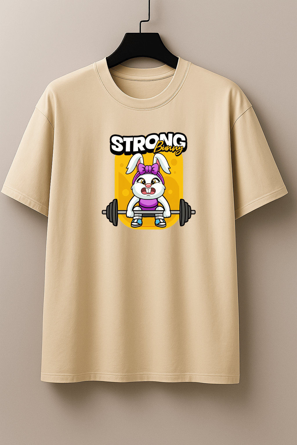Camisetão Oversized  Feminina Power Strong Bunny | Premium | Estilo Street Fitness