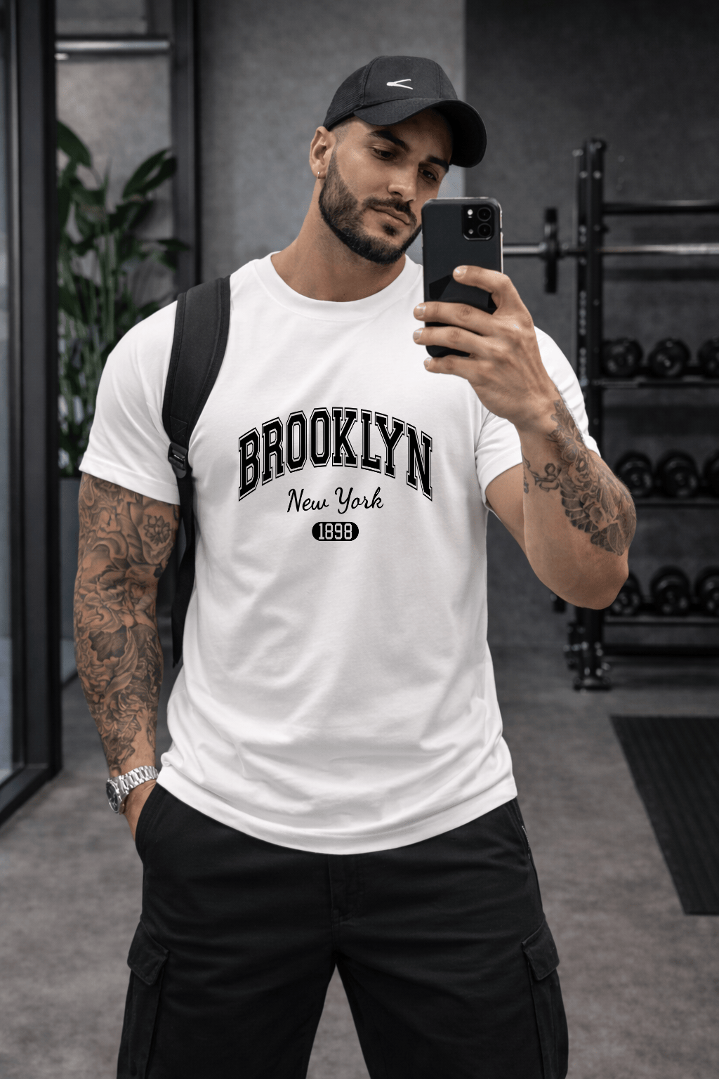 Camiseta Masculina Premium Manga Curta Tradicional | Estampa - Brooklyn New York