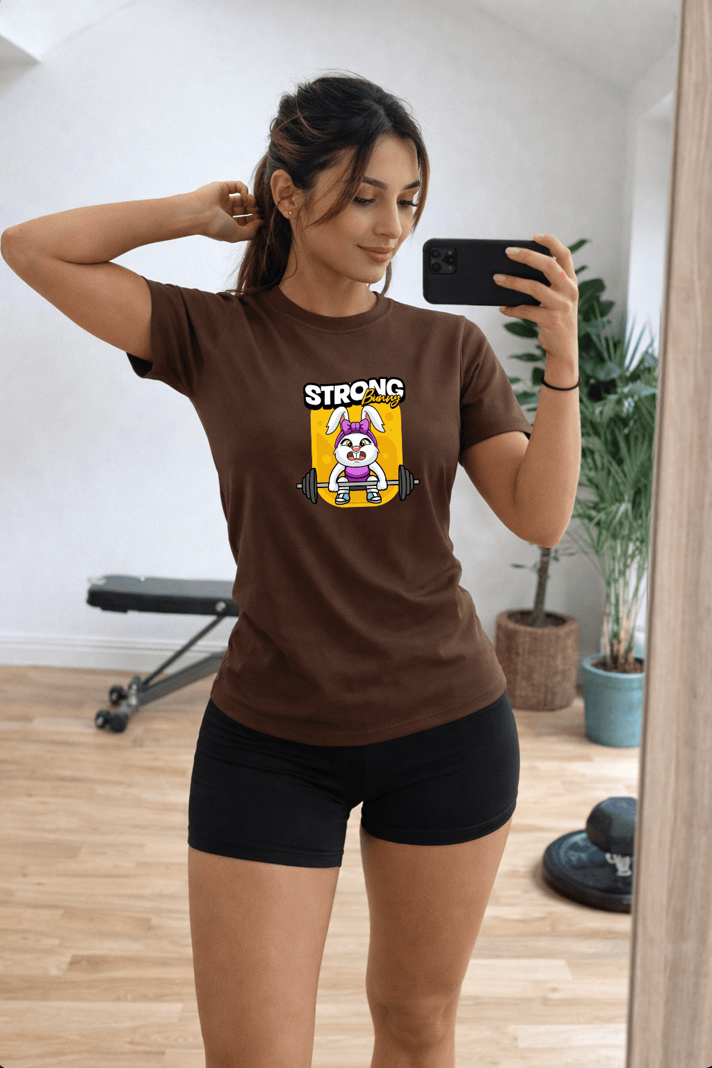 Camiseta Tradicional Manga Curta Feminina - Power Bunny