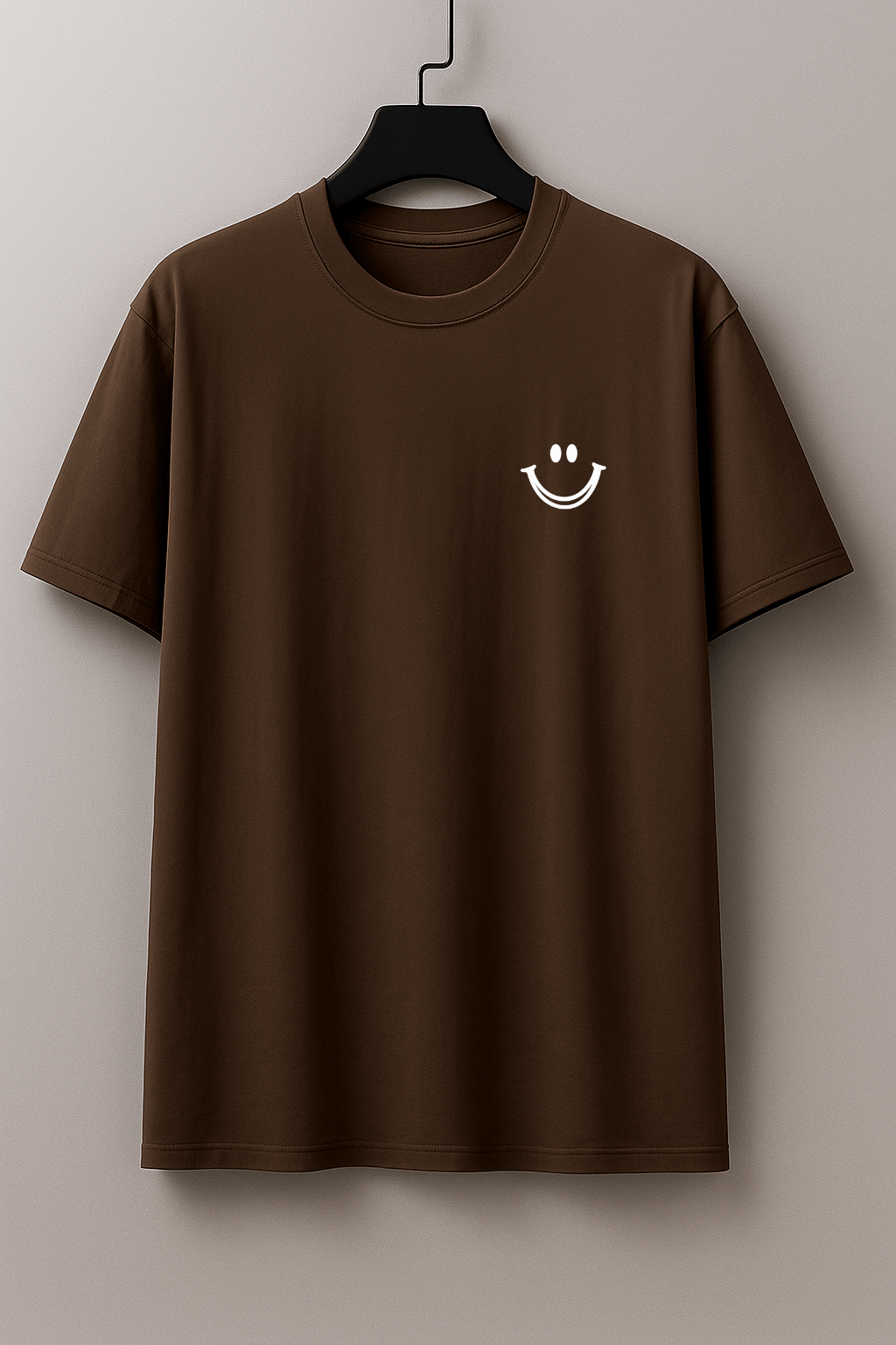 Camiseta Oversized Feminina | Estampa Sorrisinho Minimalista