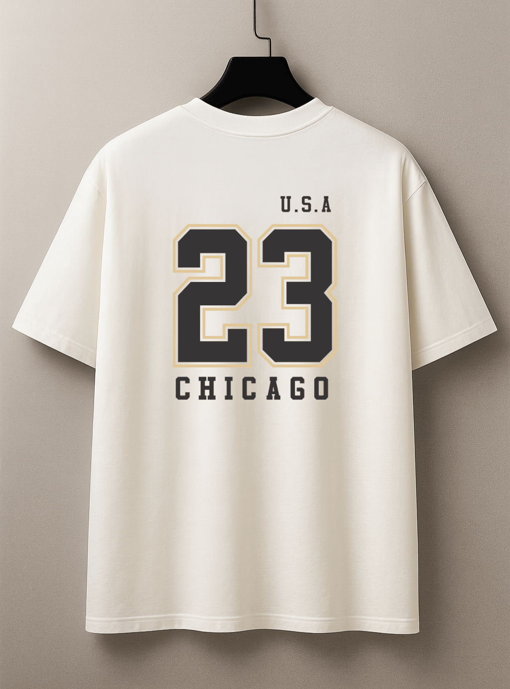 Camiseta Oversized Feminina -  U.S.A 23 Chicago | Estampa nas Costas