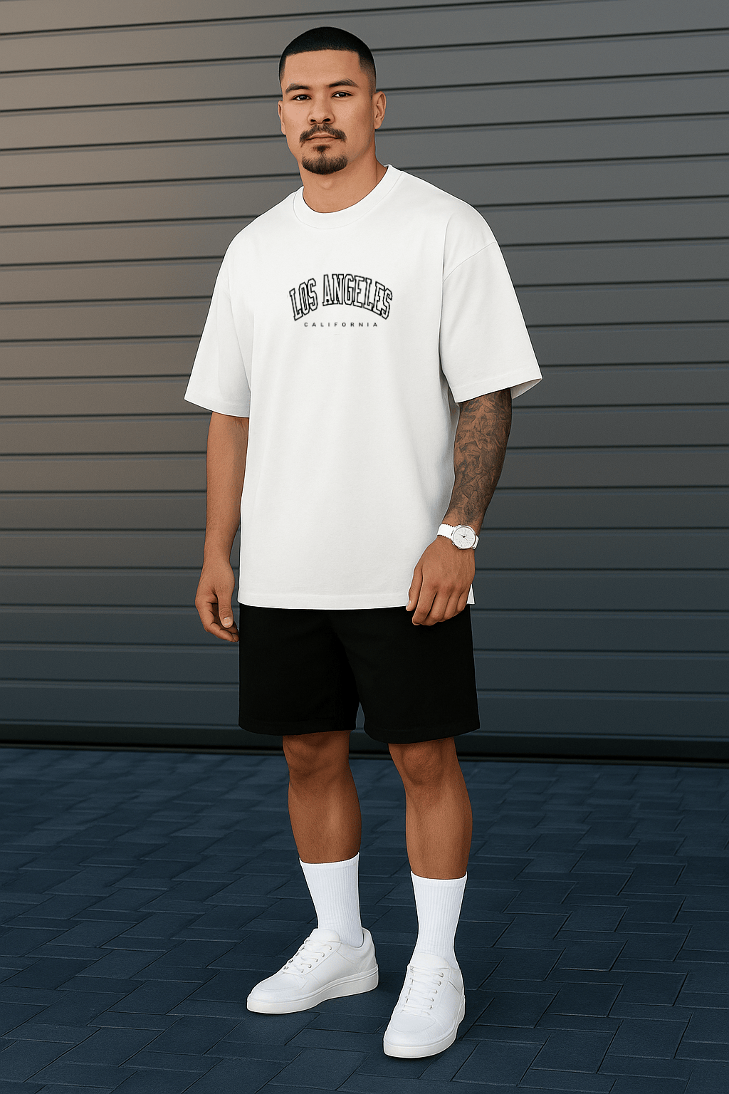 Camiseta Oversized Masculina | Estampa - Los Angeles California