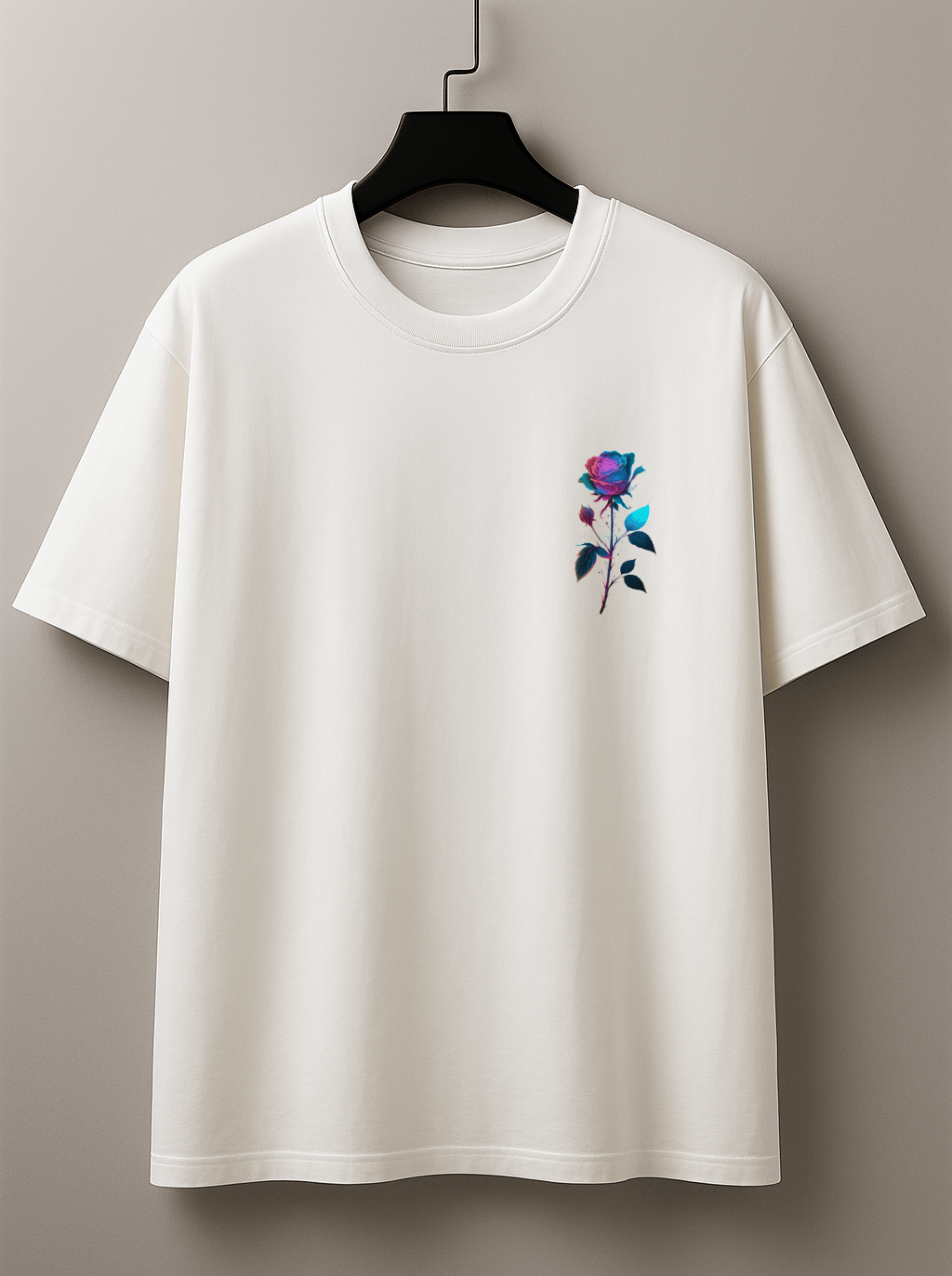 Camiseta Feminina Premium Manga Curta Tradicional  Rose Blue