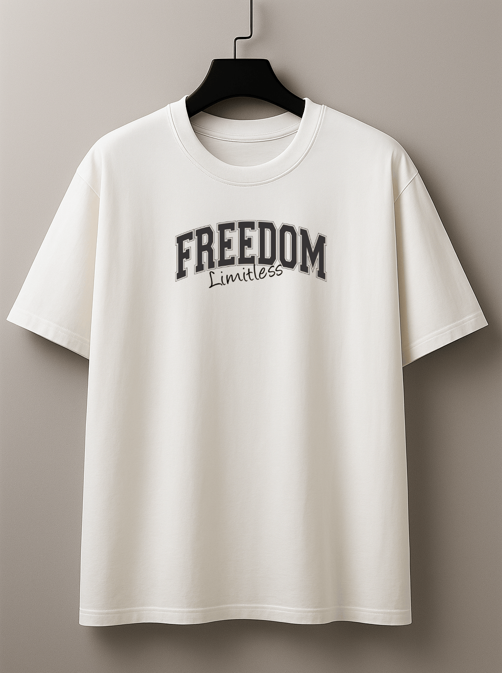 Camiseta Oversized Masculina | Estampa - Freedom Limitles