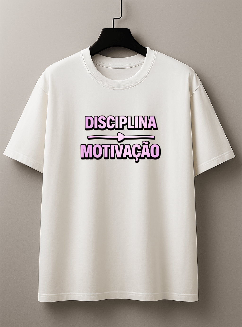Camiseta Feminina Tradicional Manga Curta Almayda - Disciplina e Motivação