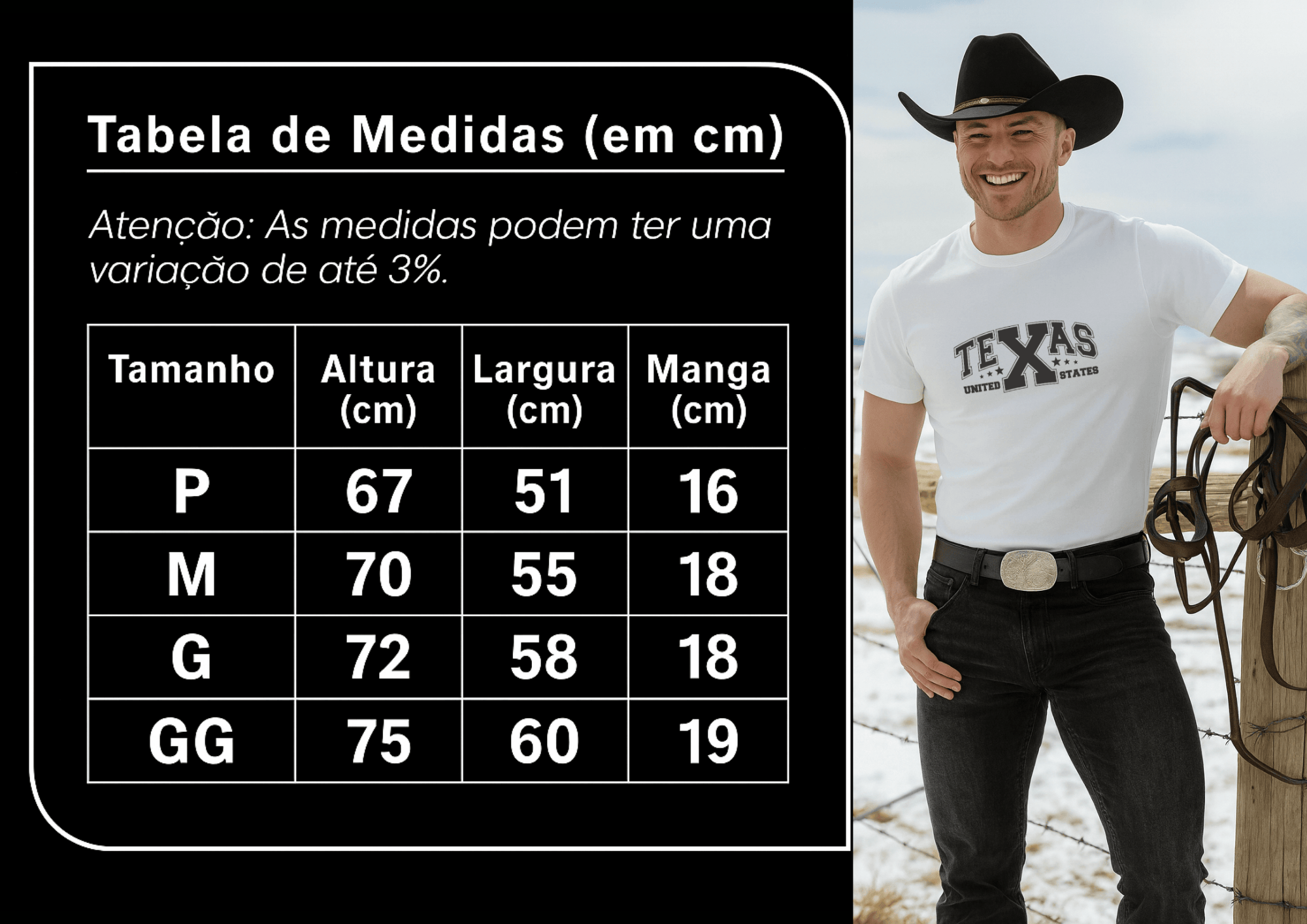 Camiseta Masculina Premium Texas United States