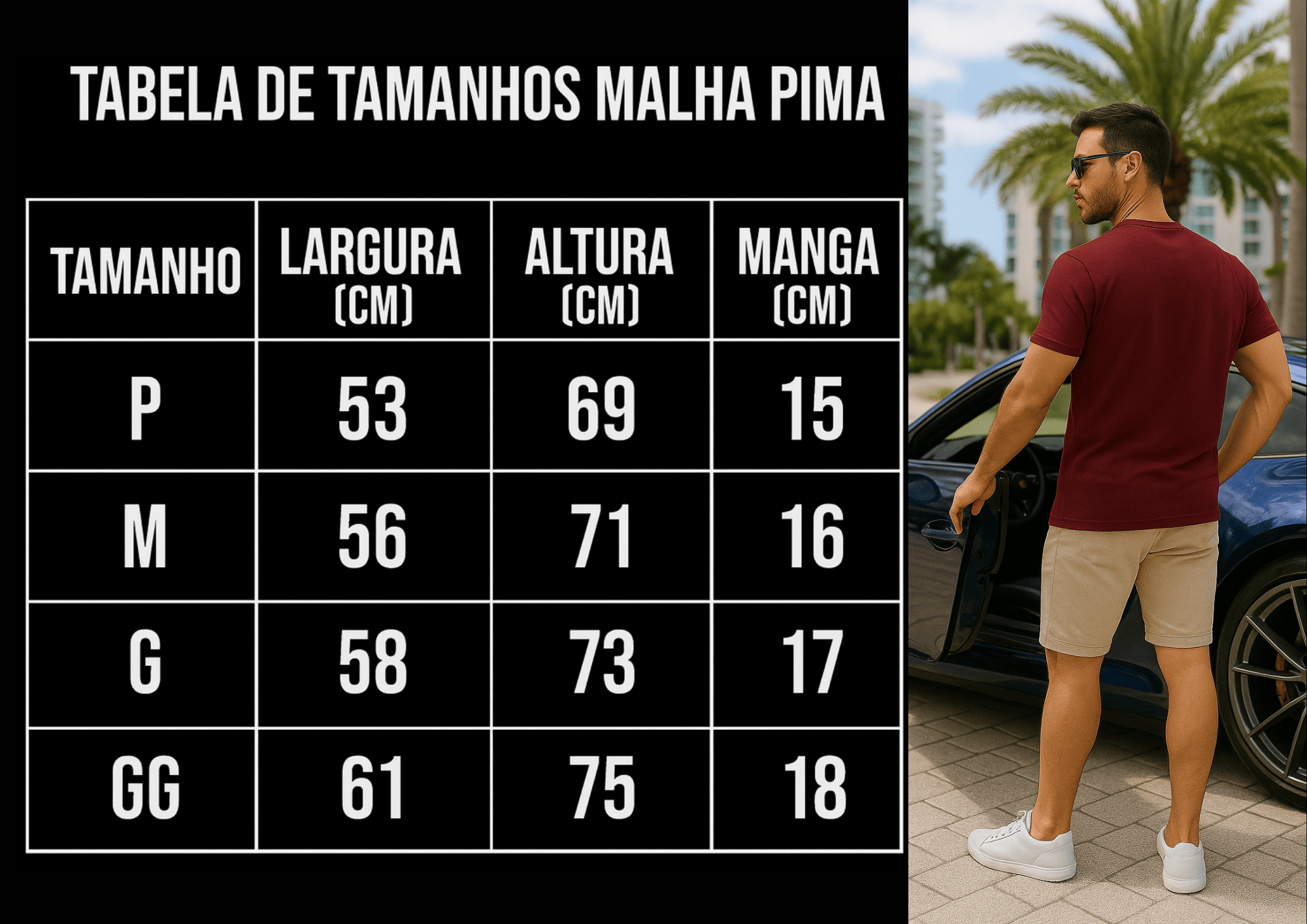 Camiseta em Algodão Peruano - PIMA