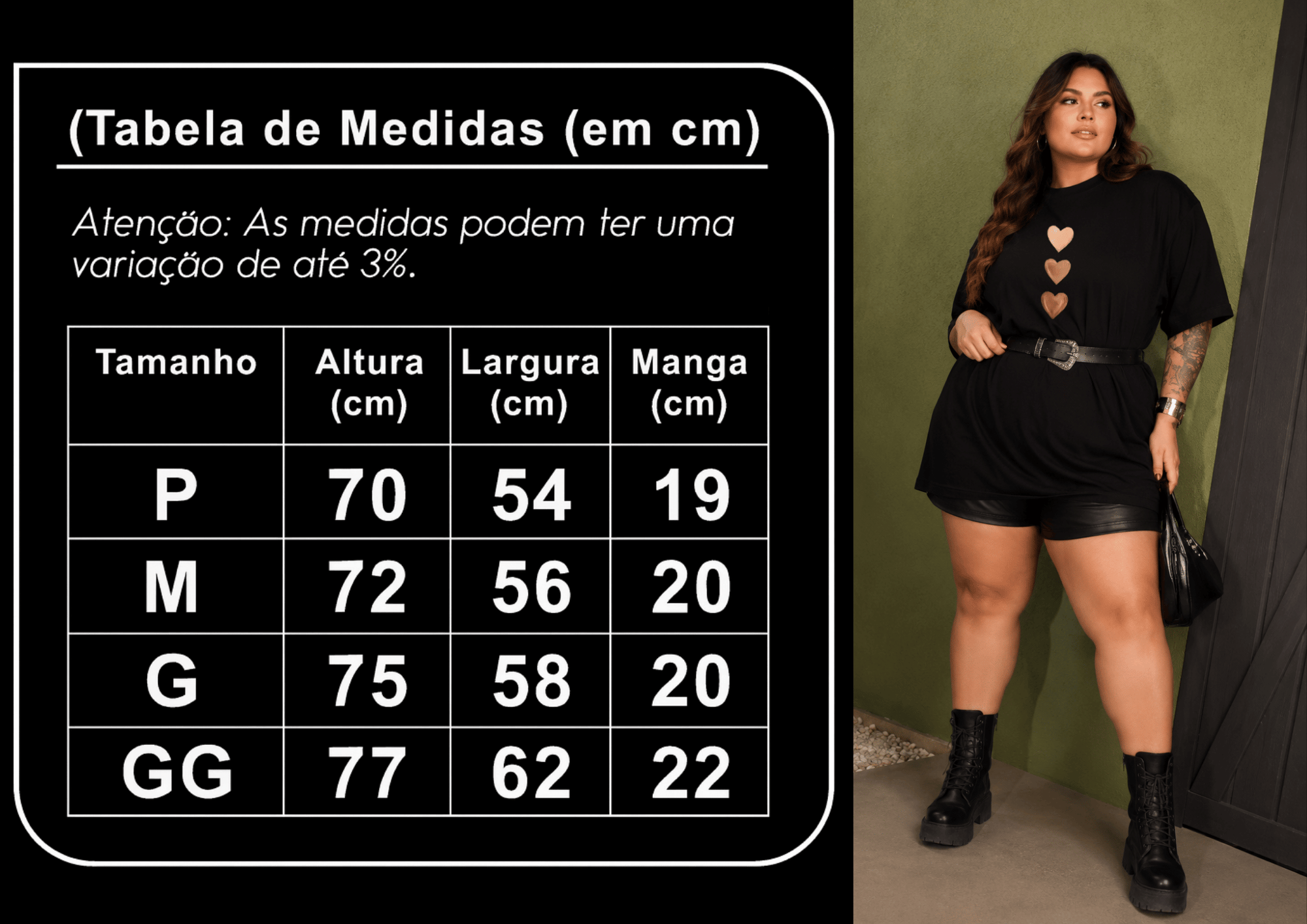Camisetão Feminino Oversized Almayda - Golden Love Line