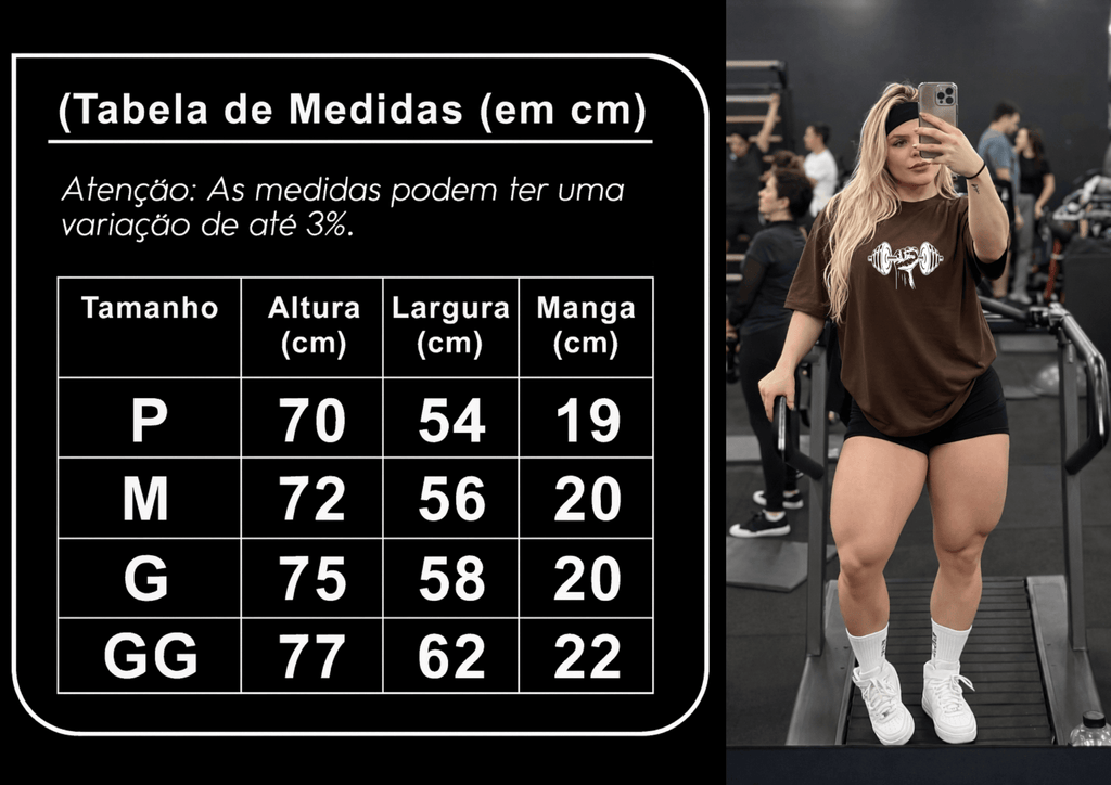 Camisetão Oversized Feminina - Halteres