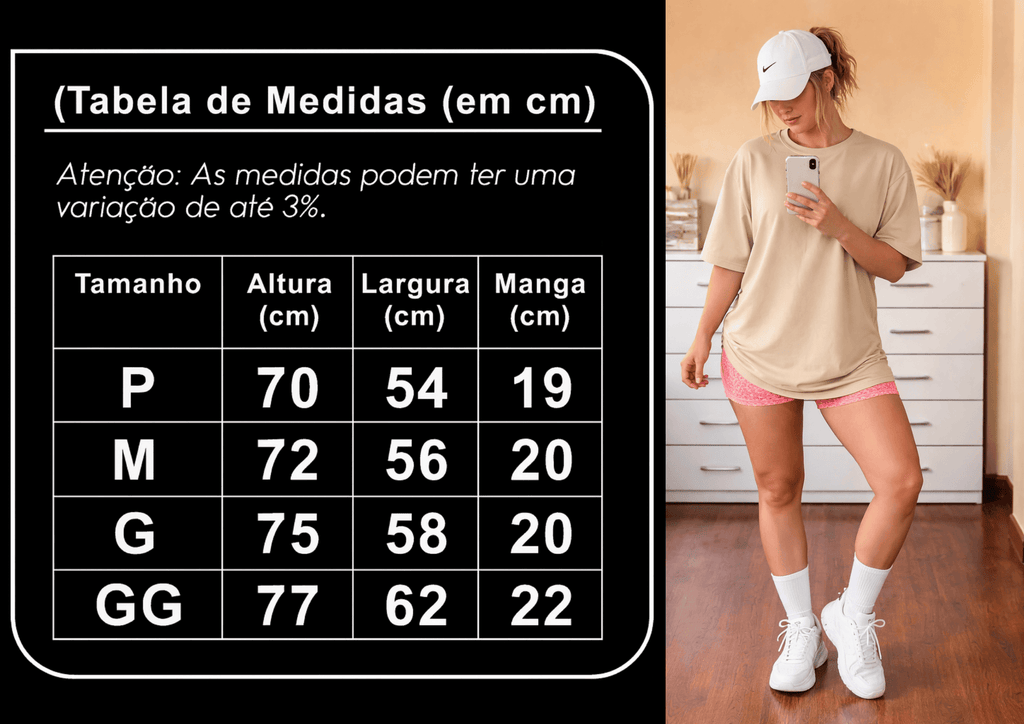 Camiseta Oversized Feminina | Lisa