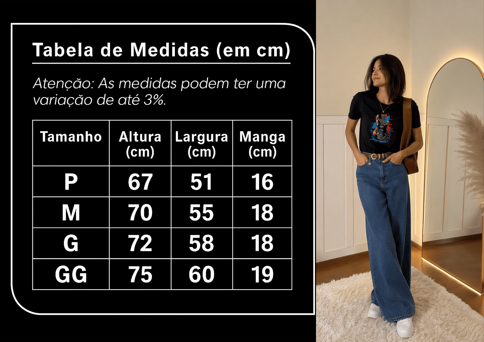 Camiseta Feminina Tradicional Manga Curta - Almayda Urban Bass