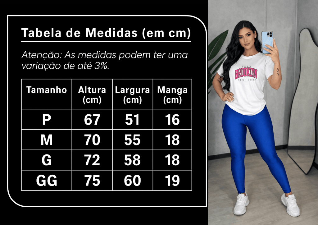 Camiseta Feminina Premium Manga Curta Tradicional  - Brooklyn New York Rosa