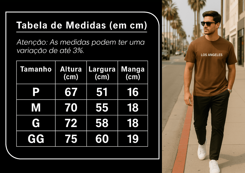 Camiseta Masculina Los Angeles Premium