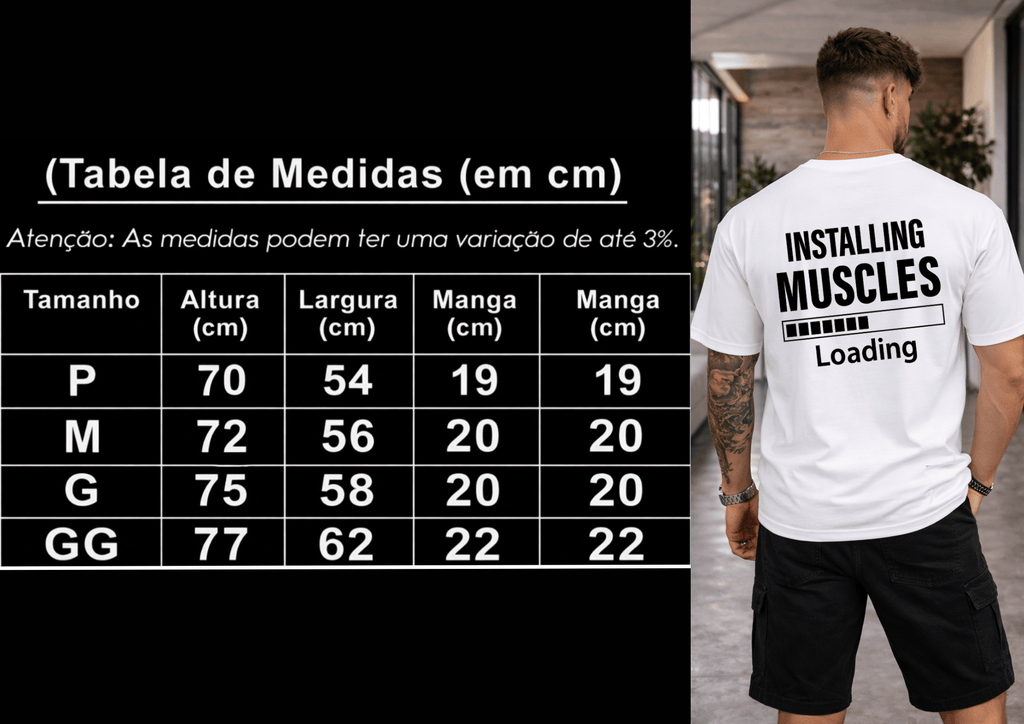 Camisetão Oversized Masculina - Installing Muscles