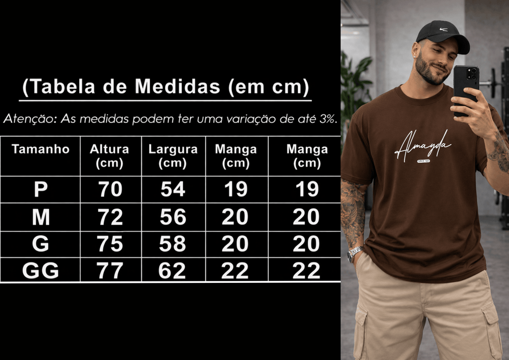 Camisetão Oversized Masculina Premium - Almayda Since | Streetwear Casual