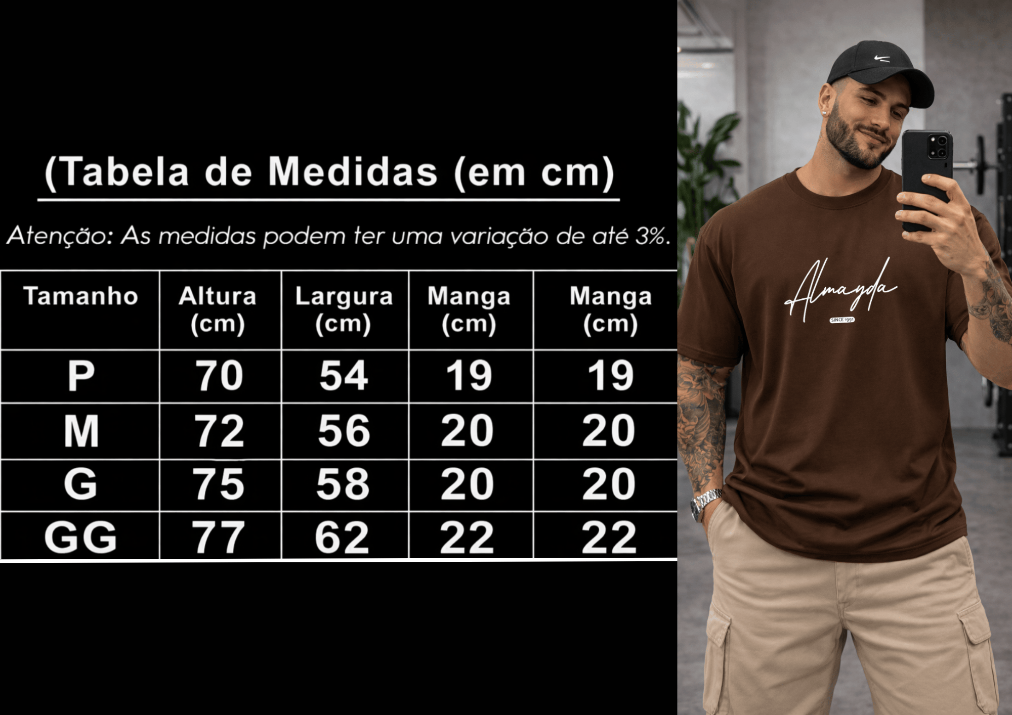 Camisetão Oversized Masculina Premium - Almayda Since | Streetwear Casual