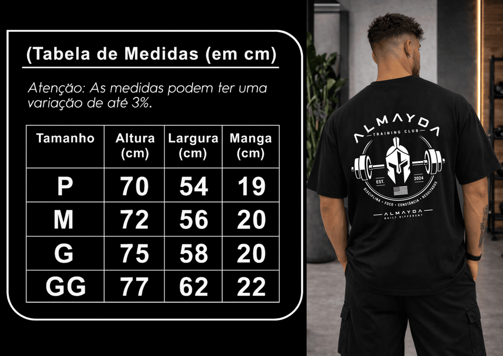 Camisetão Oversized Masculino - Almayda Training Club