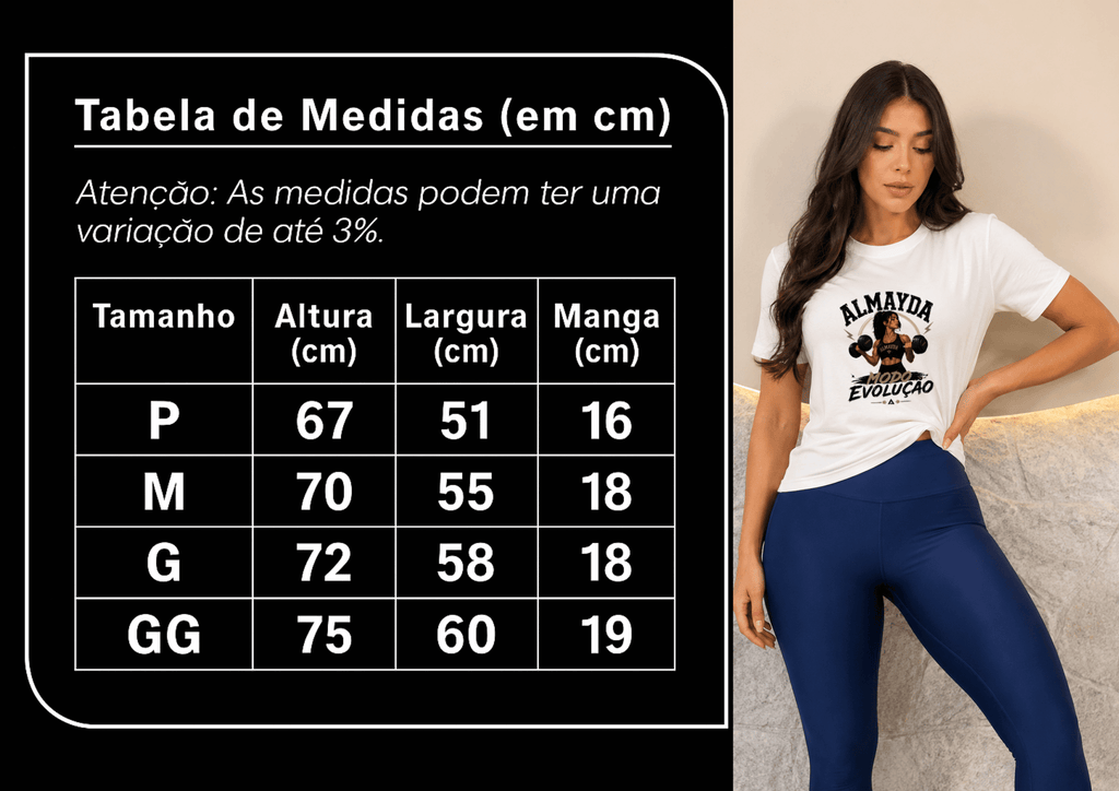 Camiseta Feminina Tradicional Manga Curta -  Almayda Evolution Mode