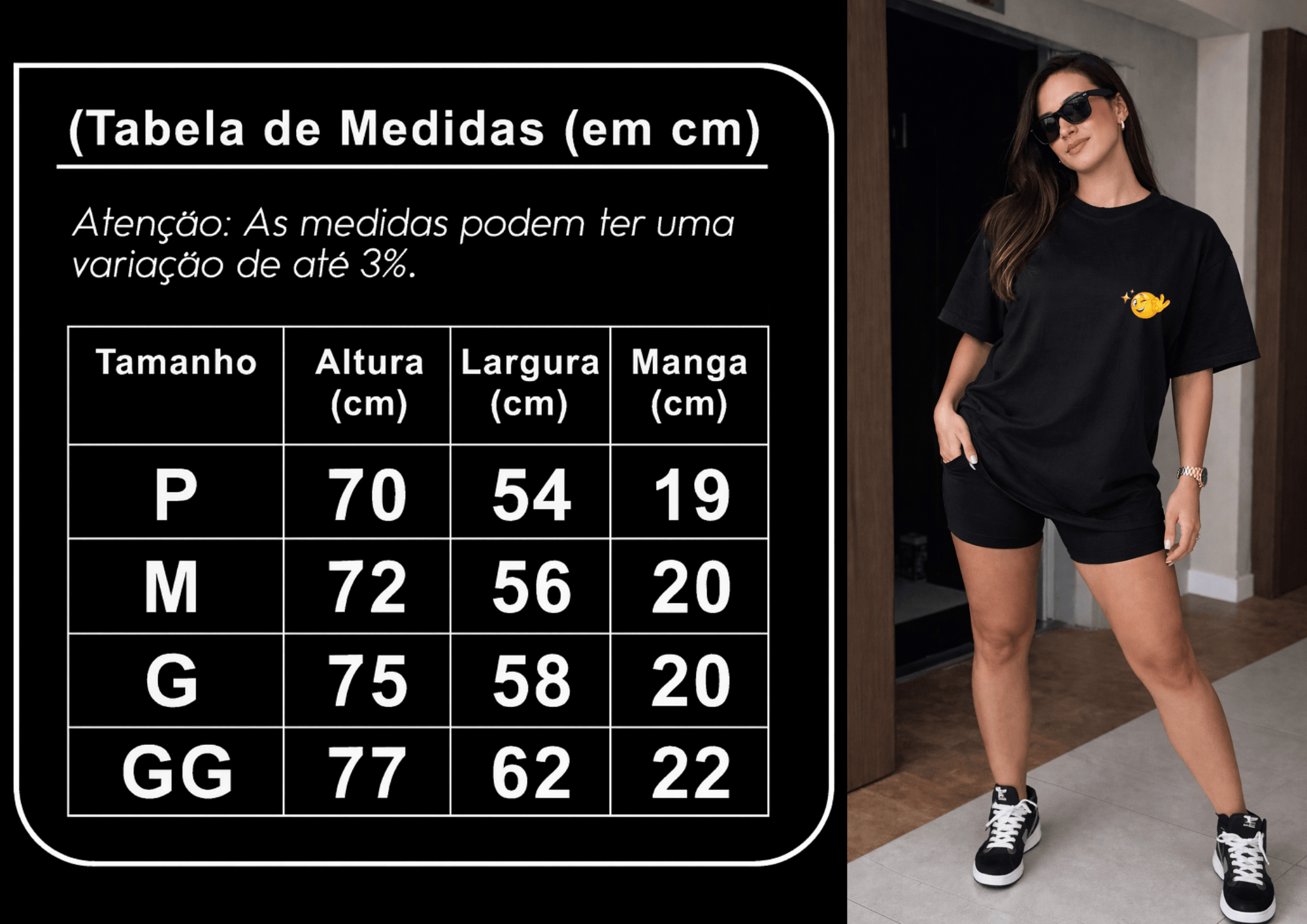 Camisetão Oversized Feminina | Estampa - Emoji Divertido