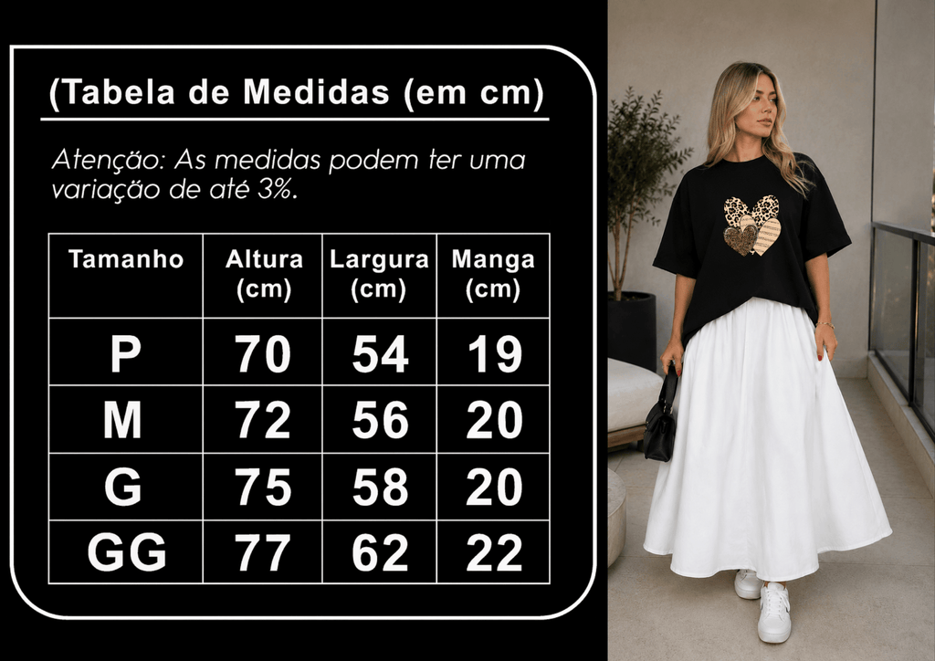 Camisetão Feminino Oversized Almayda - Wild Love Chic