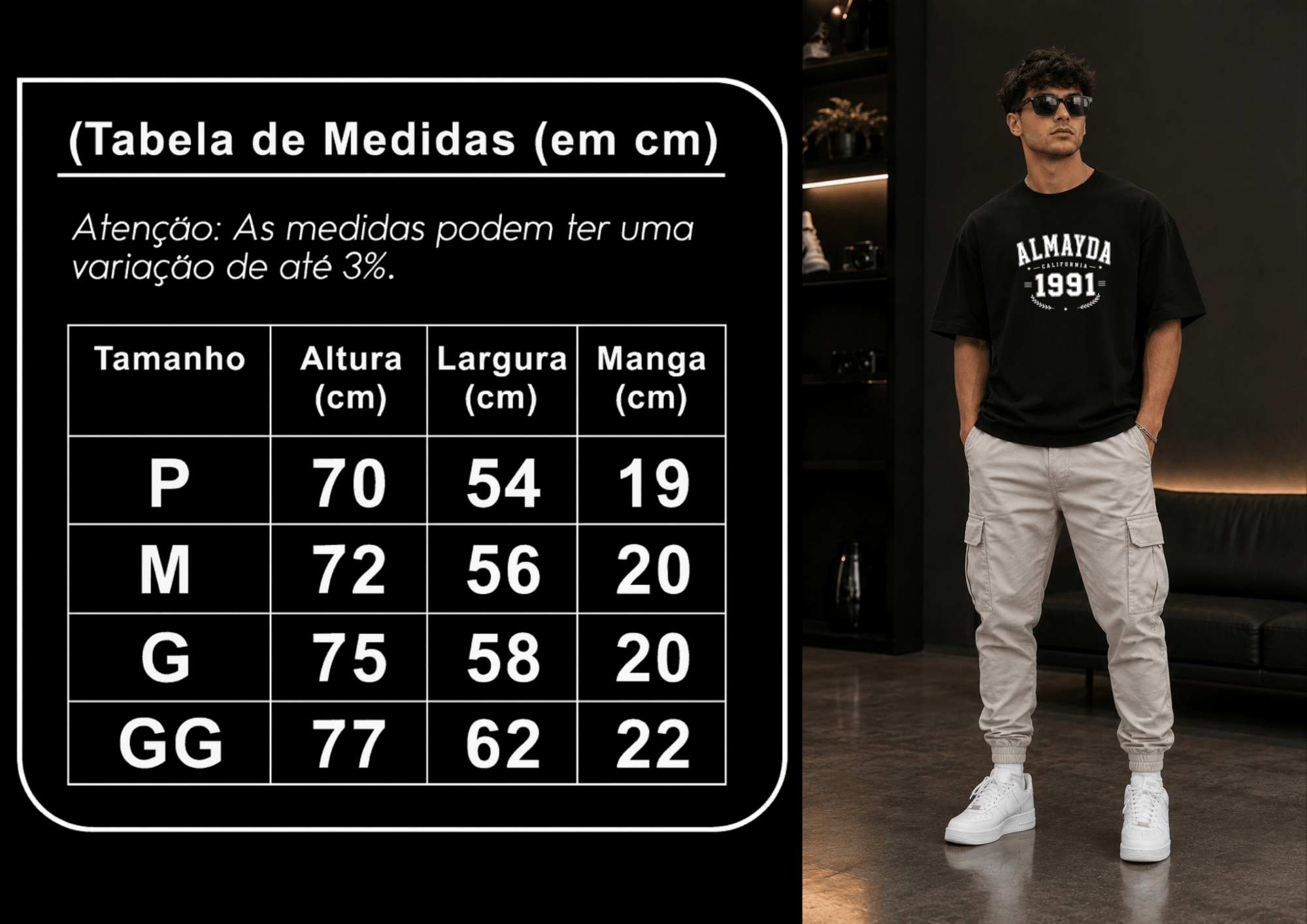 Camisetão Masculino Oversized - Lançamento Almayda California 1991