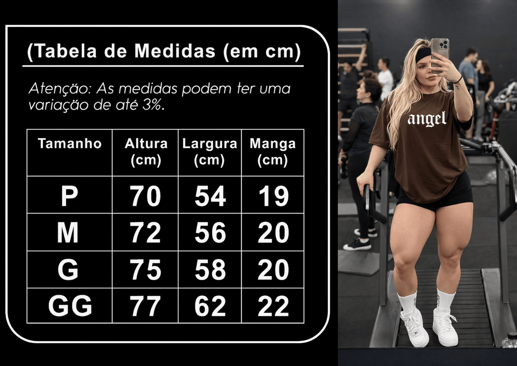 Camiseta Oversized Feminina - Urban Angel Attitude