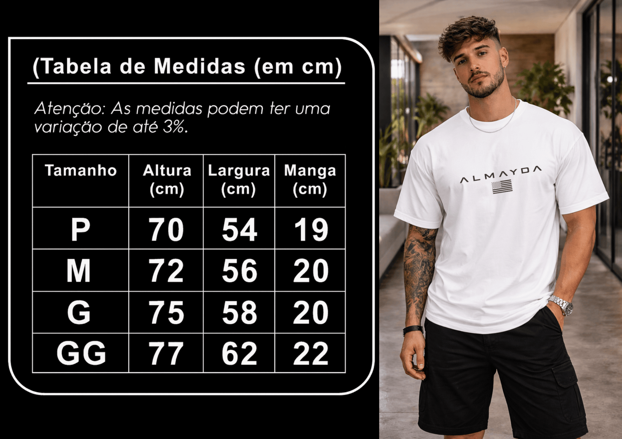 Camisetão Oversized Masculino - Almayda Signature Flag