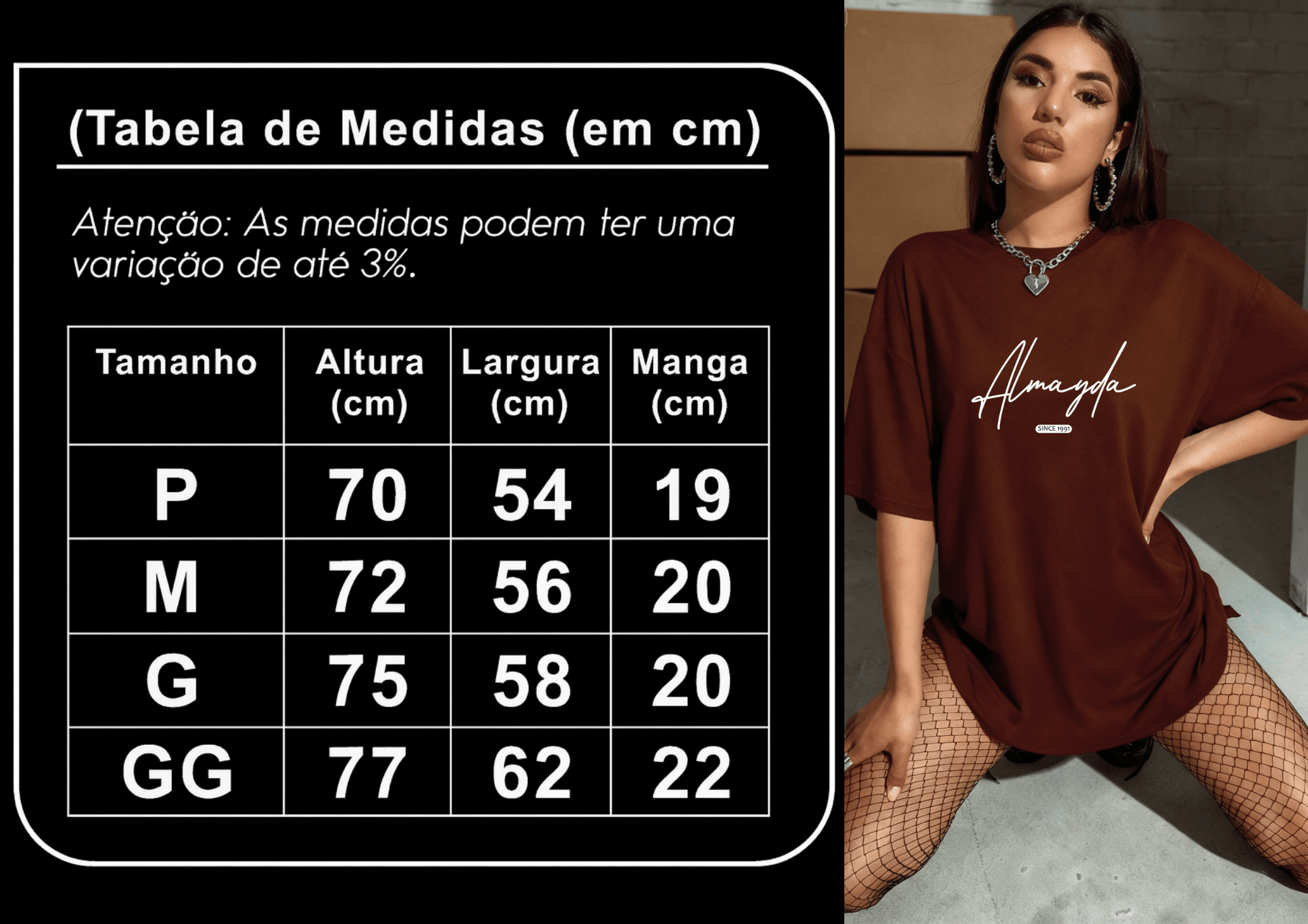 Camiseta Oversized Feminina | Almayda | Streetwear Casual