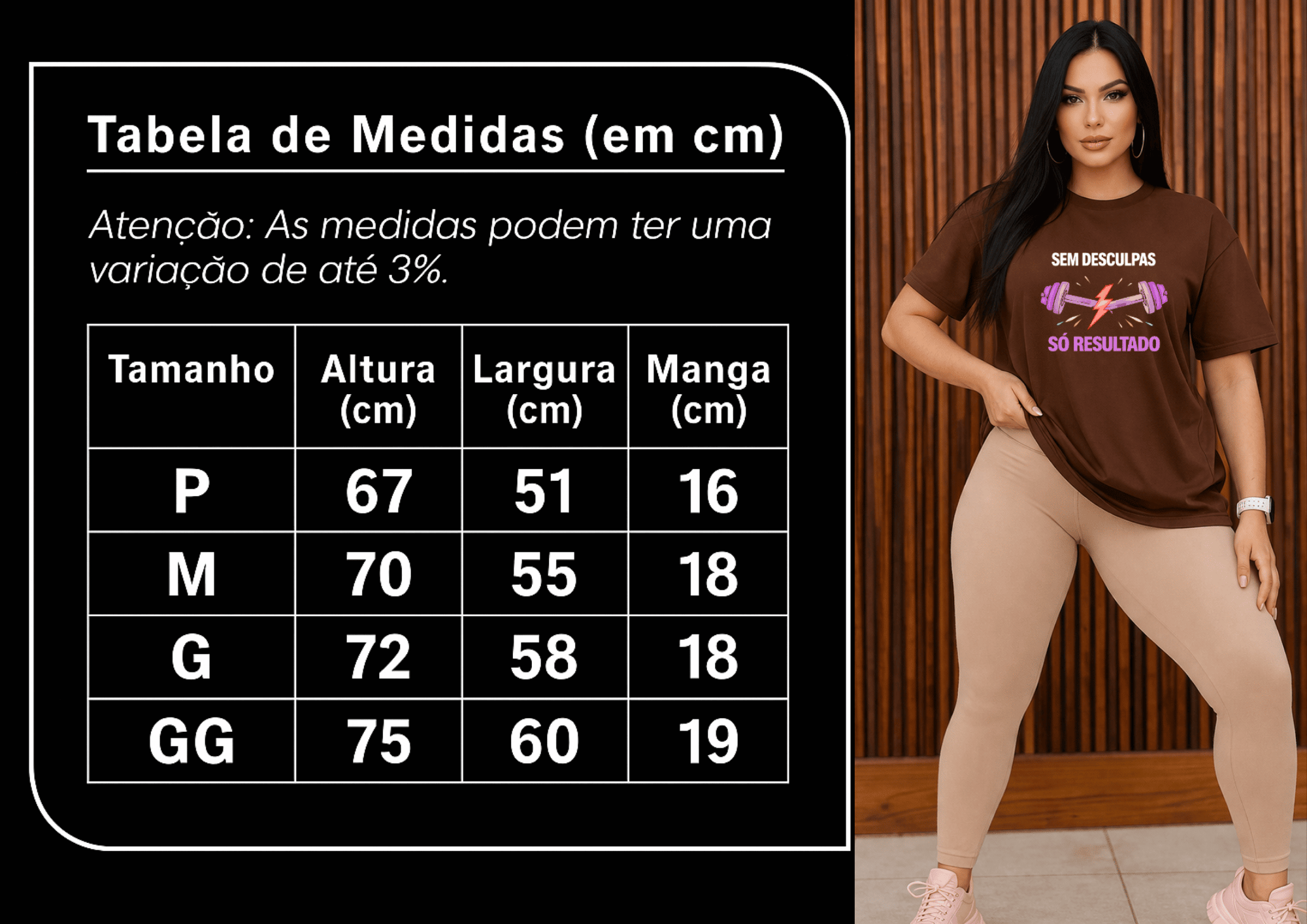 Camiseta Feminina Tradicional Manga Curta Almayda - Sem Desculpas