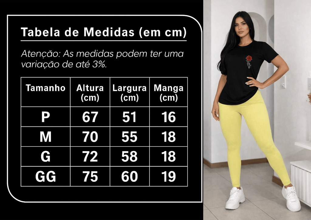 Camiseta Feminina Premium Manga Curta Tradicional  - Rose Pain Red